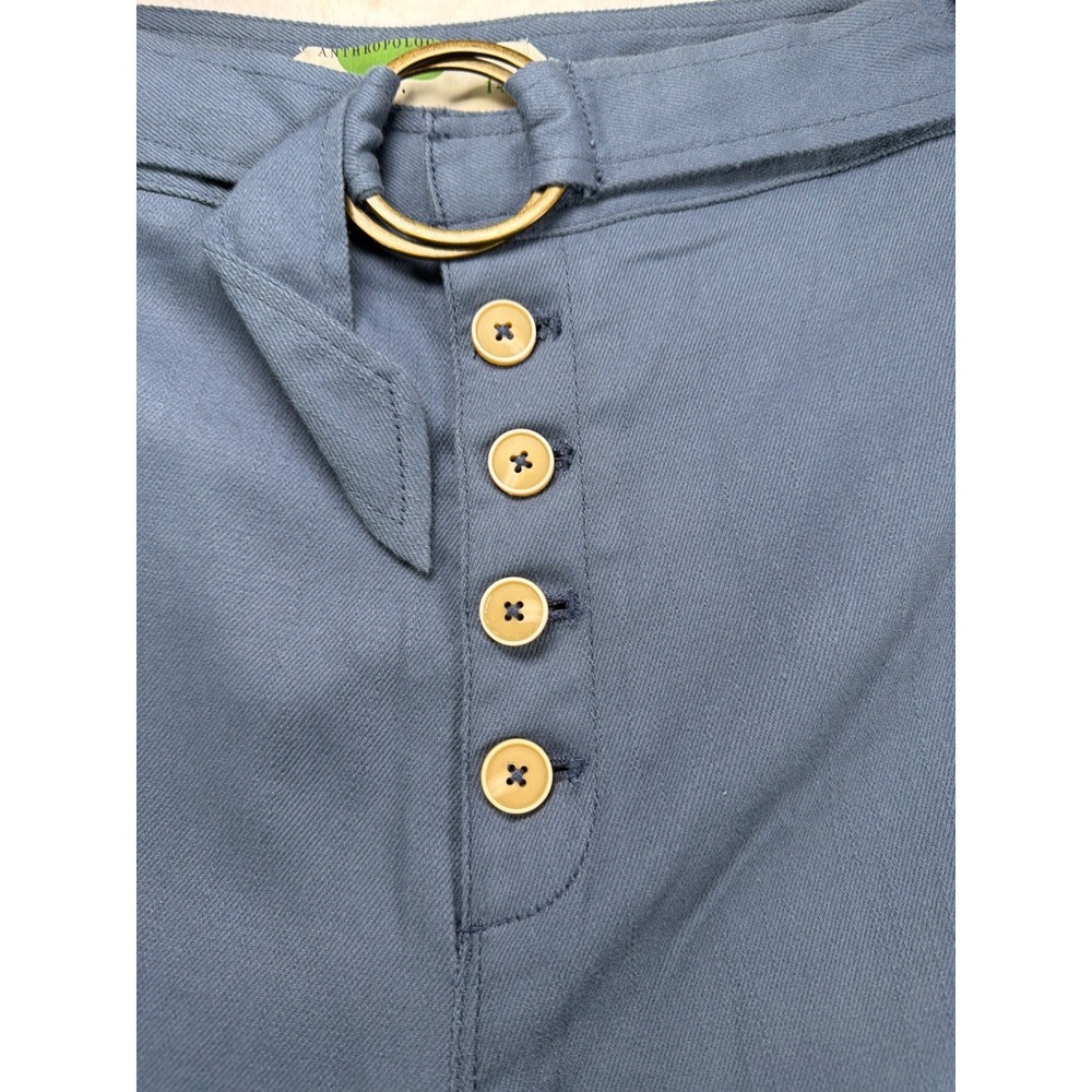 Anthropologie Wedgewood Blue Pants Women 14 Wide Leg Coastal Elegant NWT $120 - Picture 8 of 16